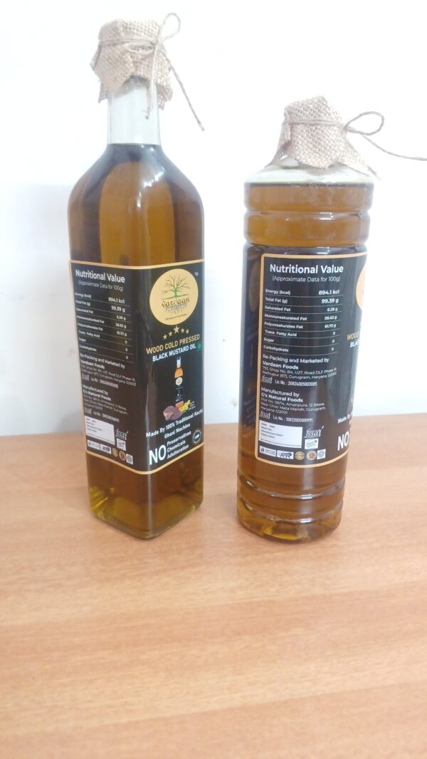 Wood Cold Press Black Mustard Oil <750ml-Glass Bottle> - Image 11