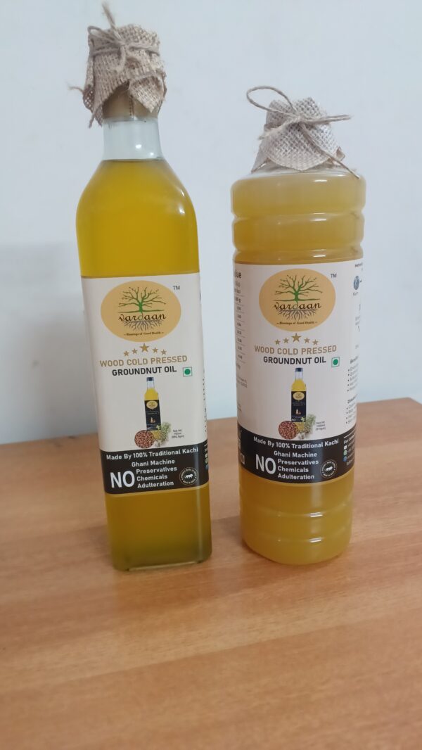 Wood Cold Pressed Groundnut Oil <750ml-Glass Bottle> - Image 4