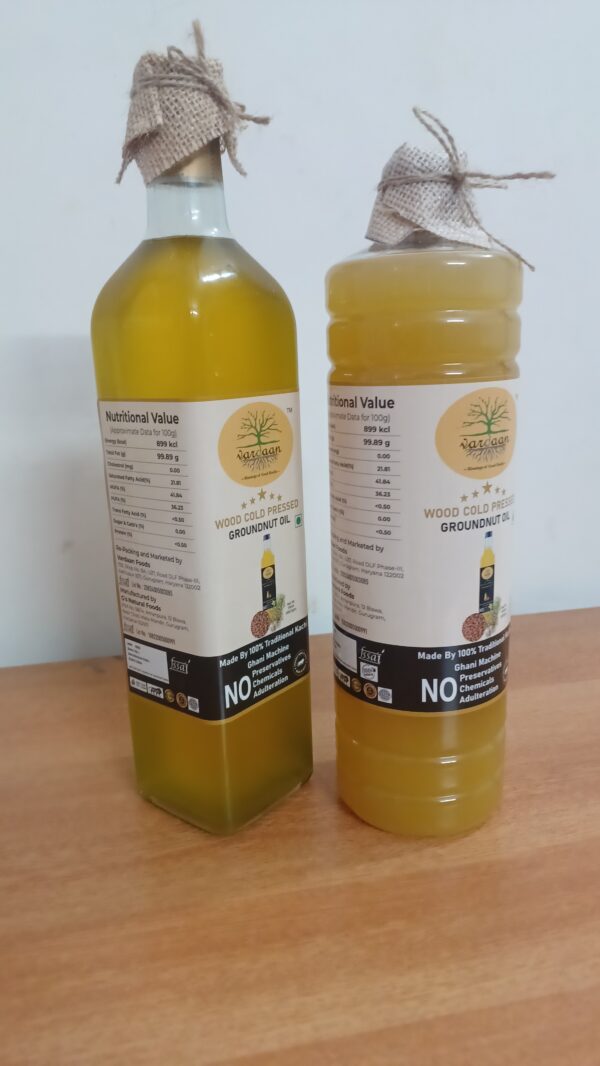 Wood Cold Pressed Groundnut Oil <750ml-Glass Bottle> - Image 6