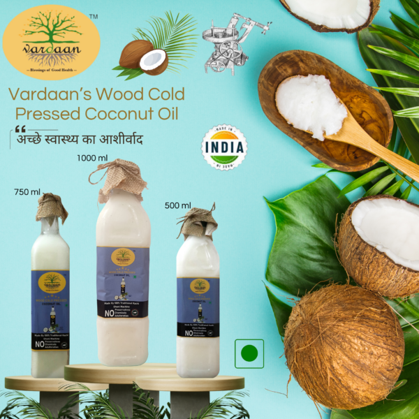 Wood Cold Pressed Coconut Oil <750ml- Glass Bottle>