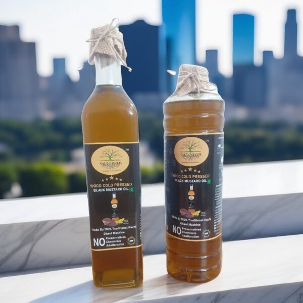 Wood Cold Press Black Mustard Oil <750ml-Glass Bottle> - Image 7