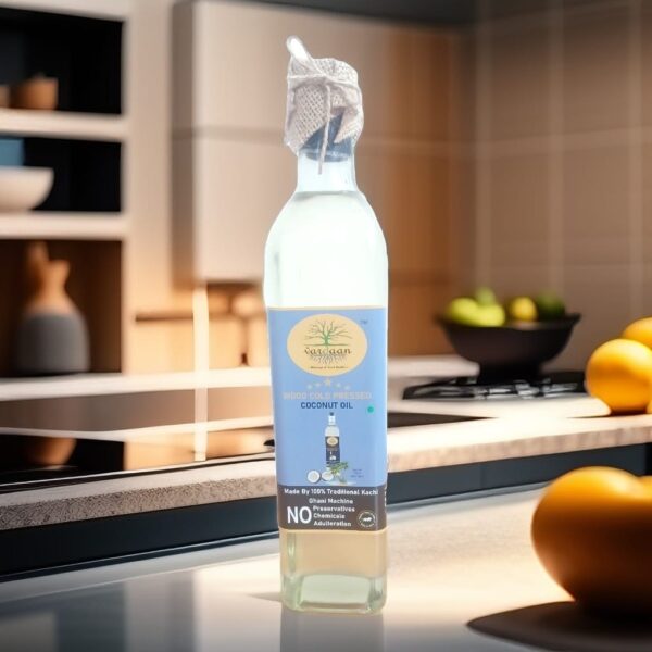 Wood Cold Pressed Coconut Oil <750ml- Glass Bottle> - Image 3