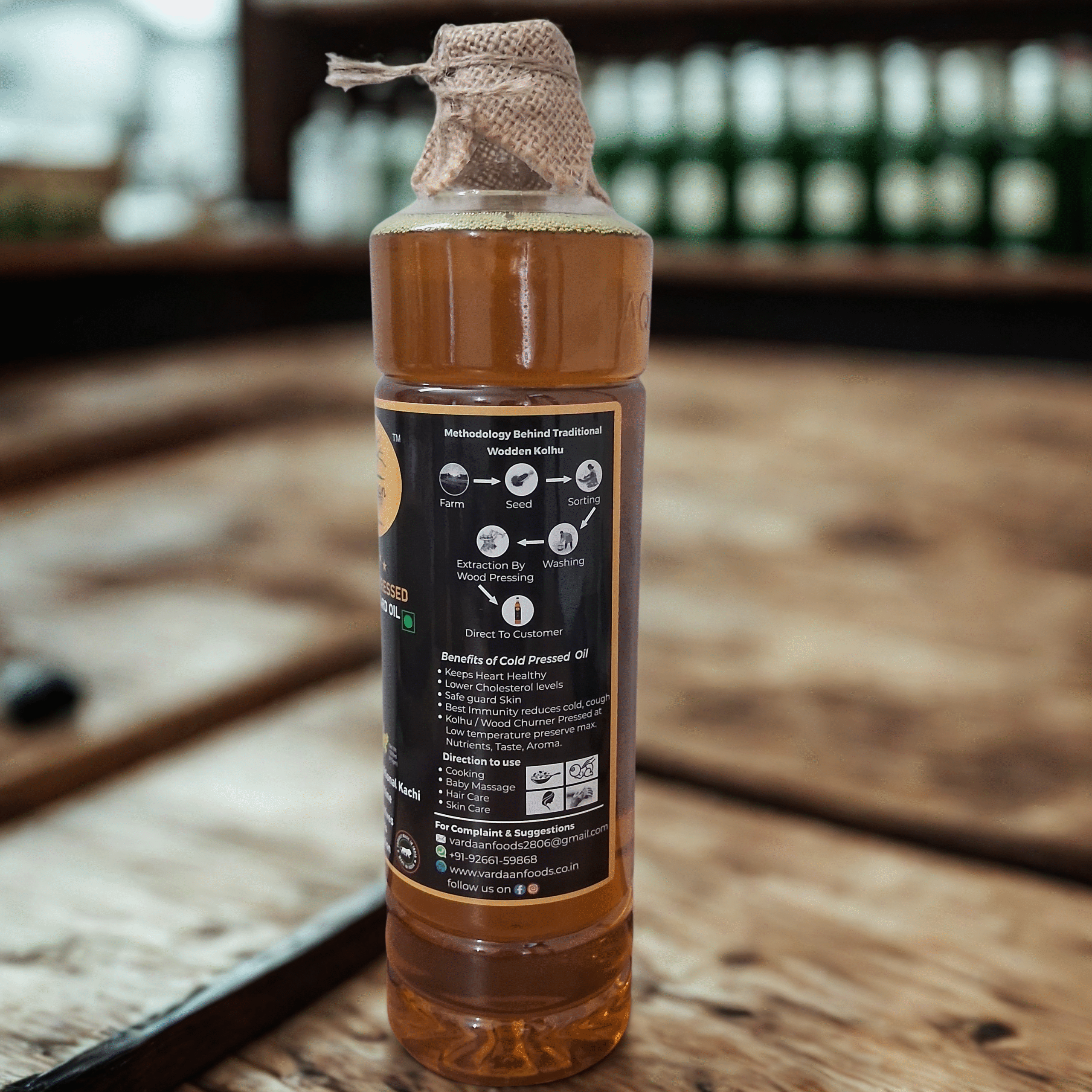 Wood Cold Press Yellow Mustard Oil <1000ml-Plastic Bottle> - Image 4